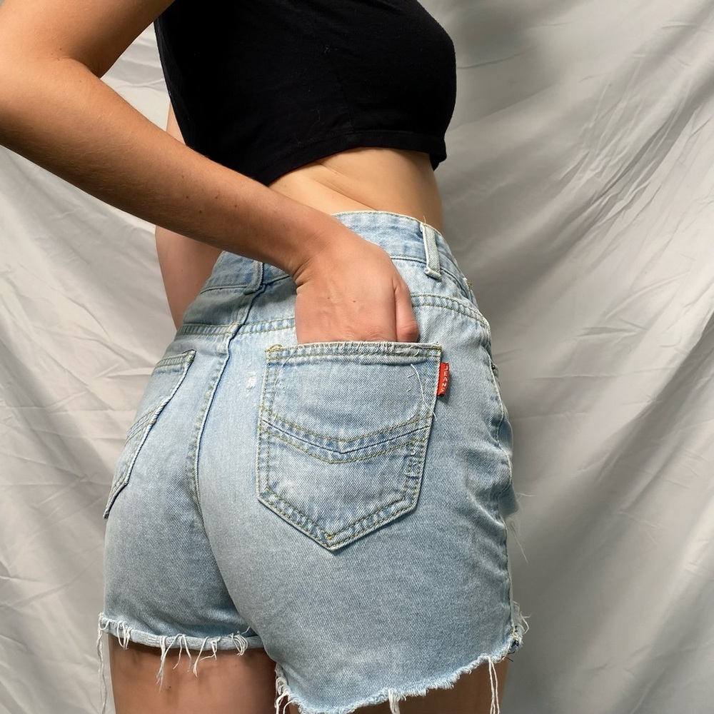 Distressed High Waisted Shorts